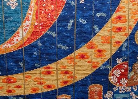 着物柄からインスパイアされたテキスタイルアート